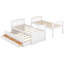 Lit simple superposé au-dessus de bois avec lit gigogne blanc-1521590203