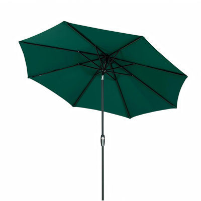 Parasol 11 pi Ptio avec inclinaison automatique, 8 nervures robustes, mât en aluminium