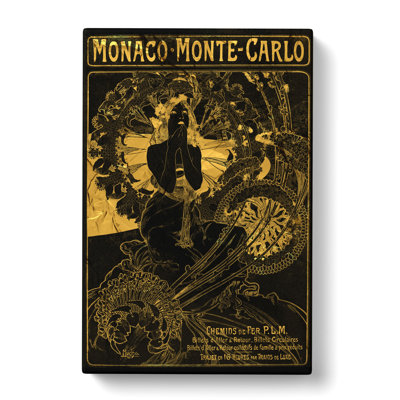 Monaco Monte Carlo by Alphonse Mucha - Wrapped Canvas Graphic Art