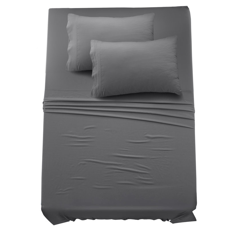 Lux Decor 6-Piece Ultra-Soft Microfiber Sheet Set Deep Pocket Fitted Sheet, Wrinkle & Fade-Resistant, Hotel Quality Bedding