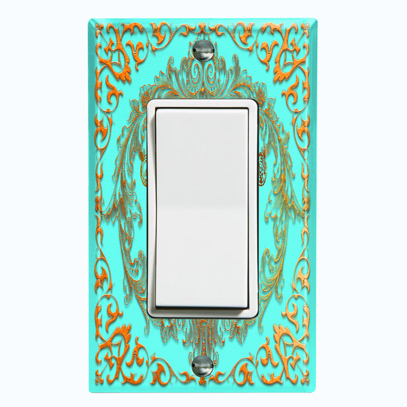 Patterned 1 - Gang Toggle Light Switch Standard Wall Plate