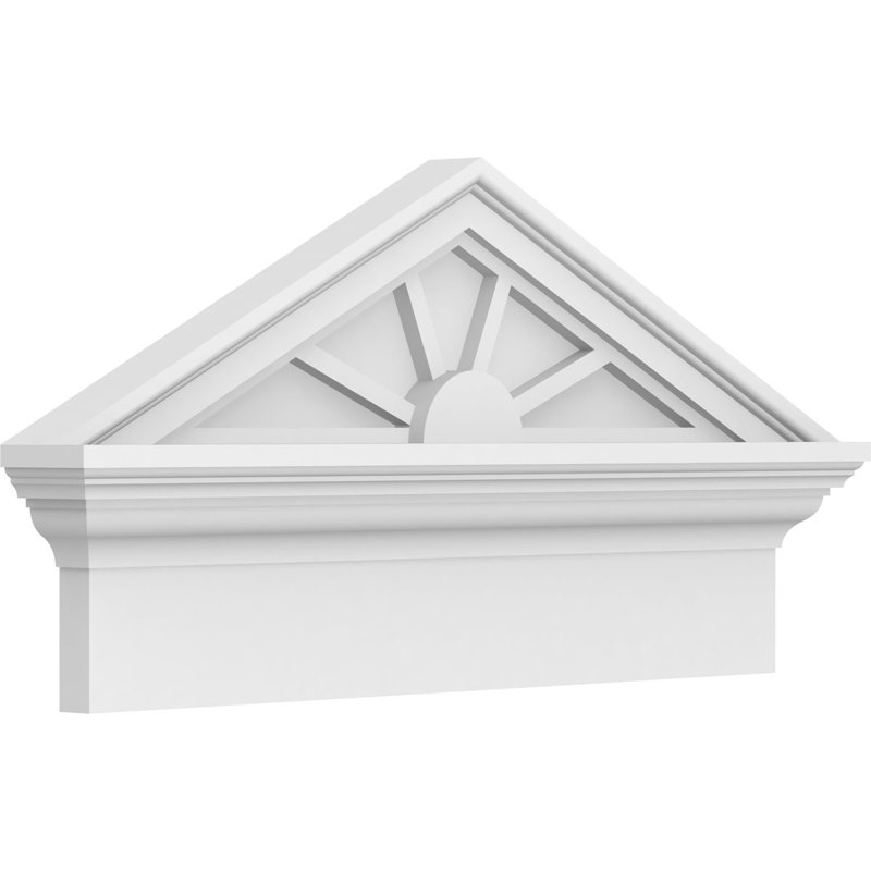 Pédalier combiné à crête en PVC de qualité architecturale à 4 rayons (hauteur 6/12), H 12 7/8 po x l 24 po x P 2 3/4 po