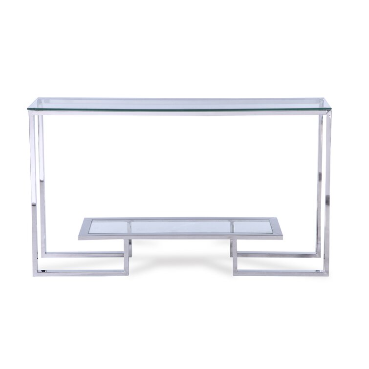 Liang & Eimil Mayfair Console Table - Polished Steel Frame