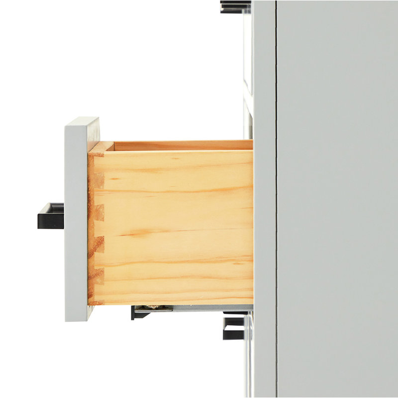 Tidworth 42'' Solid Wood Single Bathroom Vanity with 1.5'' White Quartz Top, Gray / Matte Black, Rectangular