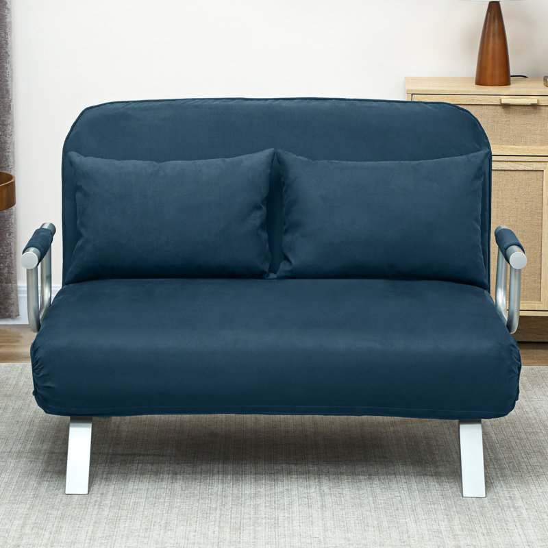 Sohum 
Sohum Single Upholstered Cushioned Convertible Sofa, 78'' H x 111'' W x 80'' D, Blue