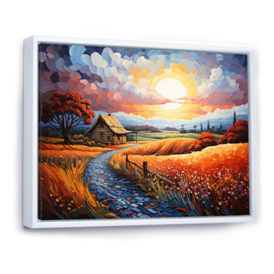 Grange quiet sanctuaire pointillisme - décoration murale de ferme