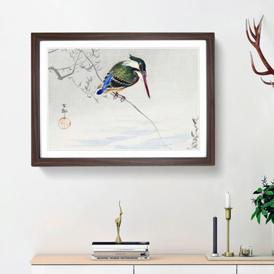 A Kingfisher by Ohara Koson - Framed Print