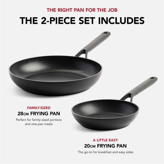Forged Aluminium Frying Pan Set - 20+24cm