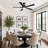 52'' Black Modern Dimmable Led Ceiling Fan with Reversible DC Motor and Remote Control-339776356-338669964-338669963