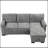 Stylish And Functional Light Chaise Lounge Sectional With Storage Rack Pull-Out Bed Drop Down Table  And USB Charger-1534510490