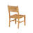 Light Brown Teak Wood Handmade Chair with Woven Banana Leaf Seat