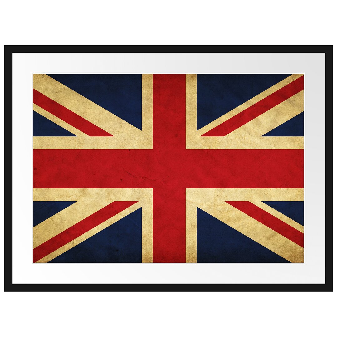 Gerahmtes Poster Großbritannien Flagge