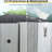 Outdoor Metal Storage Shed 8Ft X 4Ft. White And Black. Galvanized Steel For Durability. Tilted Roof & Lockable Door. Comes With Foundation Perks 4Ft Backyard, Patio, Lawn. Construction. With Benefits-125340196