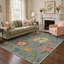 Tapis beige / rose à motif floral lavable en machine Clermont-1292170021-1304121698