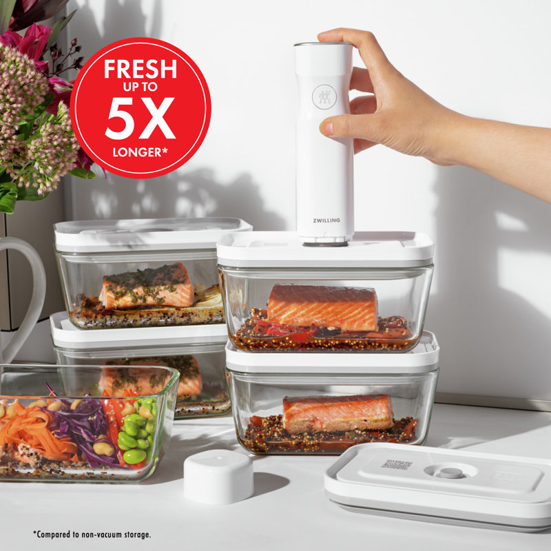 Fresh & Easy Glass Airtight Meal Prep 0.95 Qt Food Storage Container