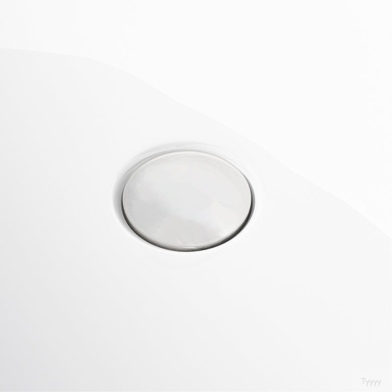59 "Acrylic Freestanding Tub, Gloss White,  With Chrome Overflow And Pop-Up Drain, CUPC Certified