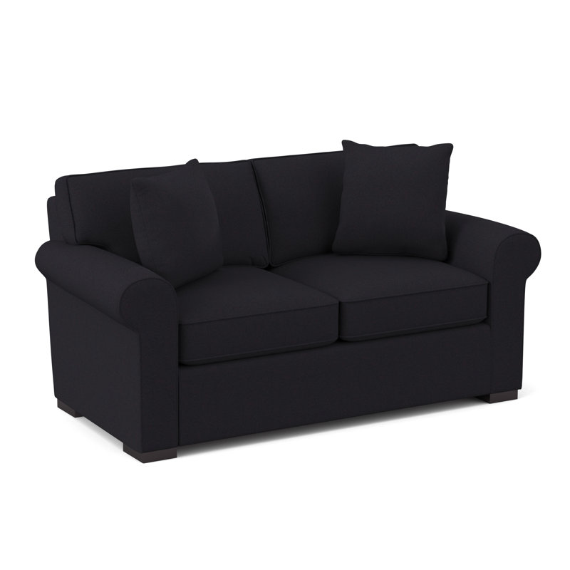 Eva-Grace Upholstered 66'' Loveseat, Bella Ink Performance Velvet