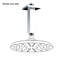 Bras de douche carré en métal 4 po, chrome