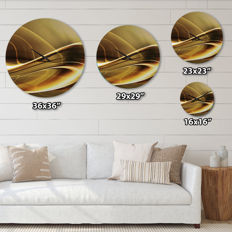 Burnette Metal Wall Clock, Oversized