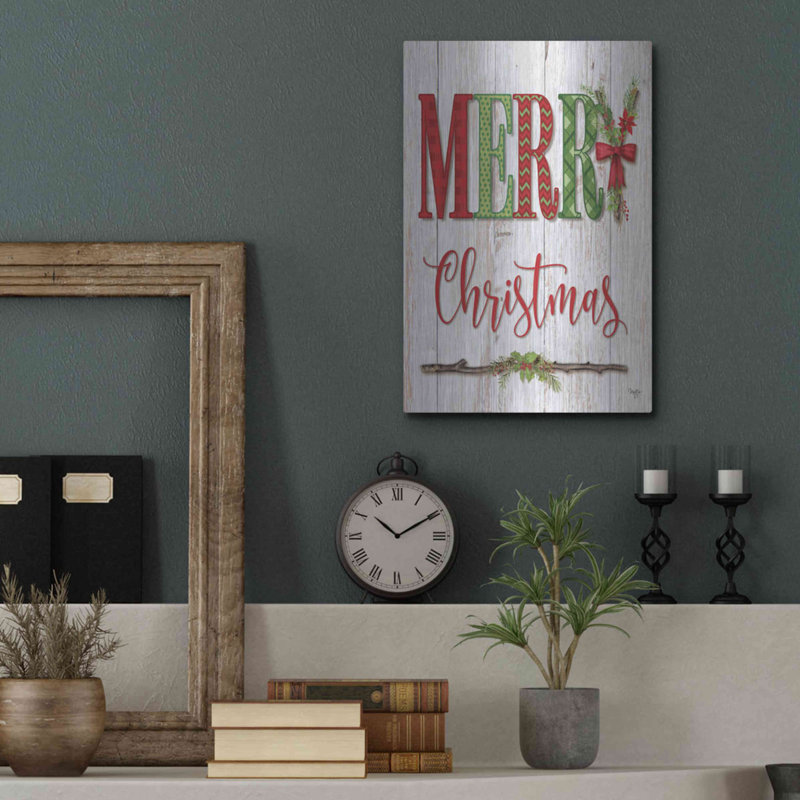 «Merry Christmas» par Mollie B, métal, H 16 po x l 12 po