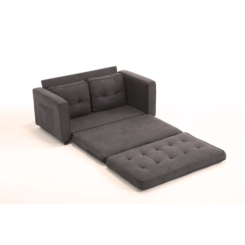 Ilionora 55'' Velvet Sofa, Dark Brown
