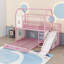 Lit superposé en métal avec glissade, bande lumineuse à DEL, tablettes et garde-robe ouverte-1062722286-1062722291