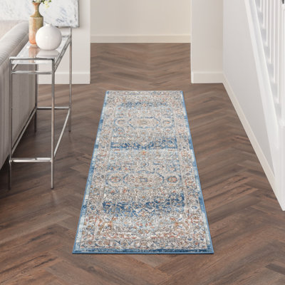 Tapis bleu / ivoire Amalie