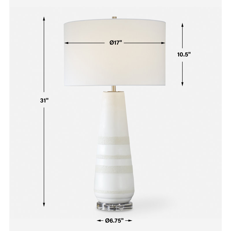 Bipin Crackled Ivory Table Lamp