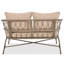 Ensemble de conversation d'extérieur 4 personnes avec coussins amovibles, ensemble de conversation pour patio avec plateau en bois