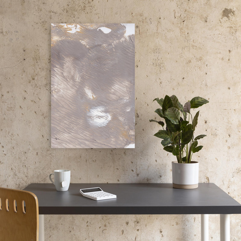 Art mural moderne abstrait Mute Earth Flow, 18" H x 12" W
