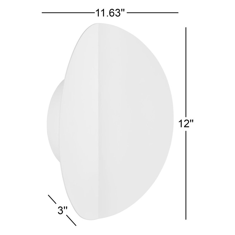 Keef LED Armed Sconce, Matte White, Matte White