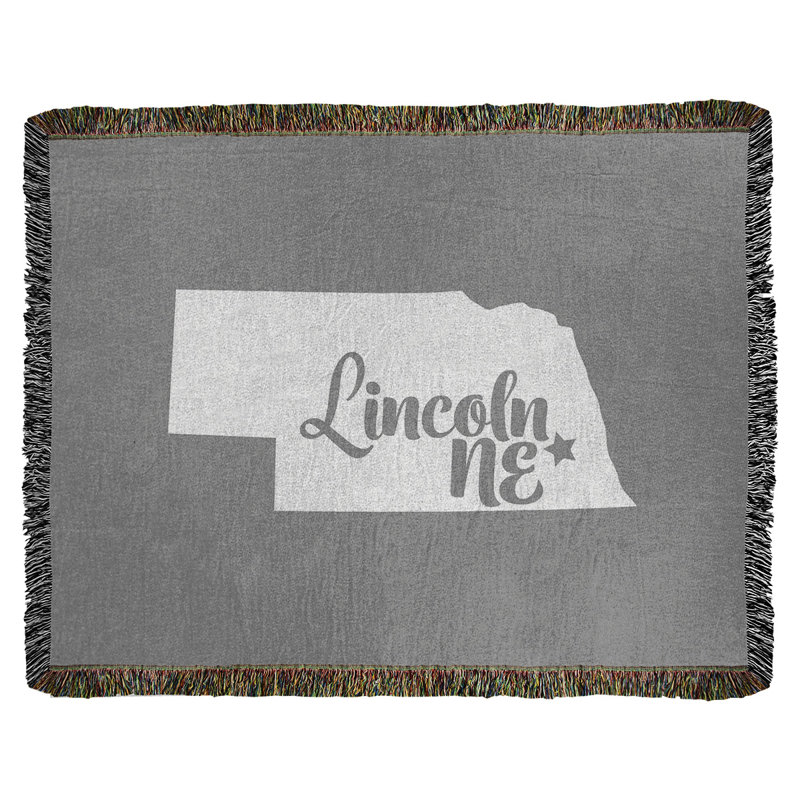 Jeté en coton lincoln nebraska, 37 po x 52 po, Gris