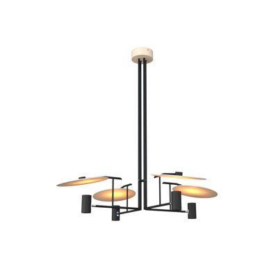Lustre géométrique unique à 4 lumières