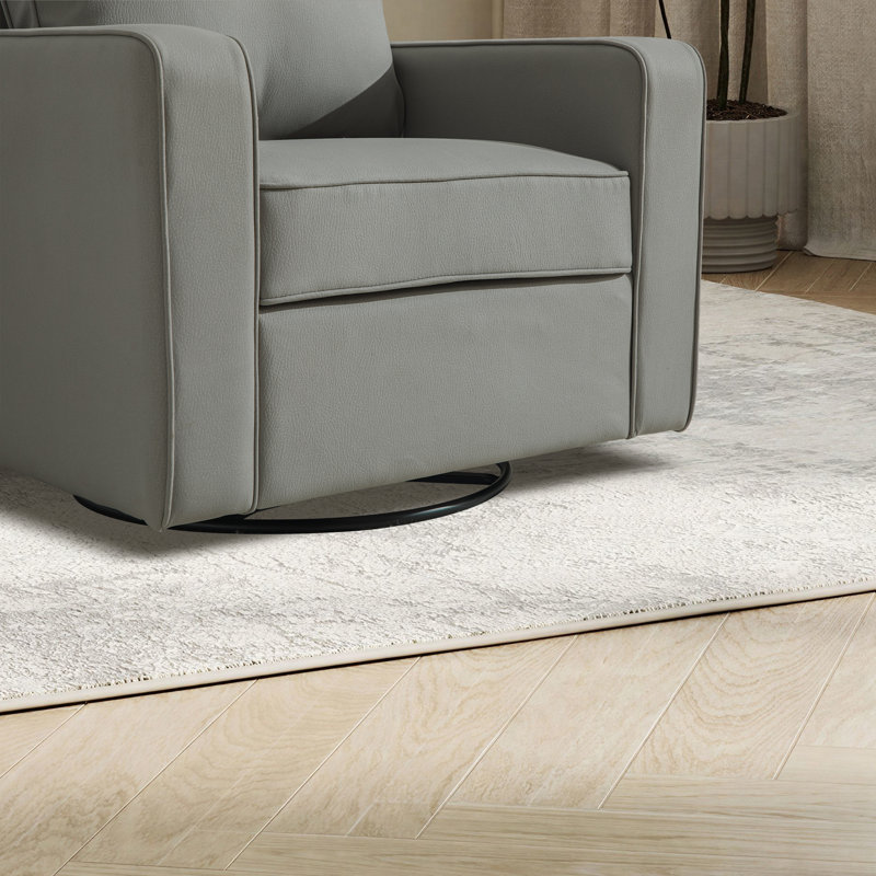 Fauteuil d'appoint pivotant moderne avec rangement de 33,5 po de largeur, Gris