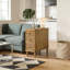 Tables de chevet en bois massif peu encombrantes avec rangement, design rétro pour la maison