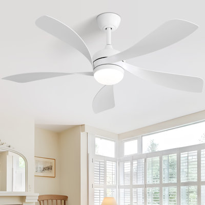 Damecia 52" 5 - Blade Smart Standard Ceiling Fan with Remote Control and LED Light