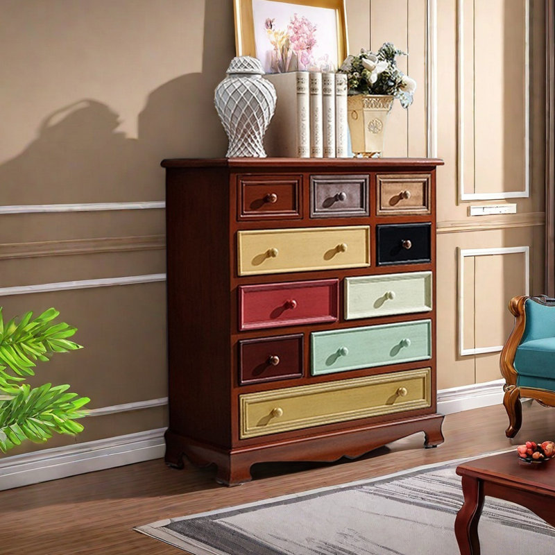 Commode d'appoint multifonctionnelle, Marron foncé