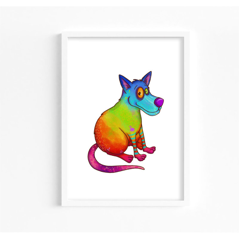 Colourful Dog - Print on Plastic / Acrylic