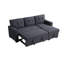 Canapé-lit modulaire réversible de 82 po avec méridienne réversible avec rangement-525653567