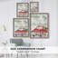 Merry Christmas - camion rouge, reproduction encadrée - bois massif-1942597930