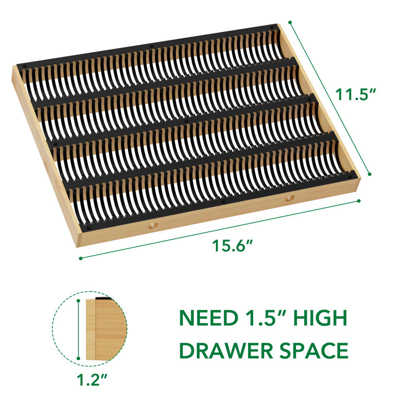 Organisateur de tiroir à café pour capsule Nespresso Vertuo, plateau de rangement en bambou pouvant contenir 40 grandes ou 52 petites capsules Vertuoline
