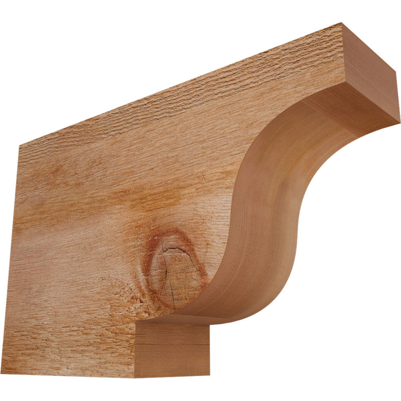 Queue de chevron Newport, Cèdre rouge de l'Ouest, 10" H x 16" W x 4" D