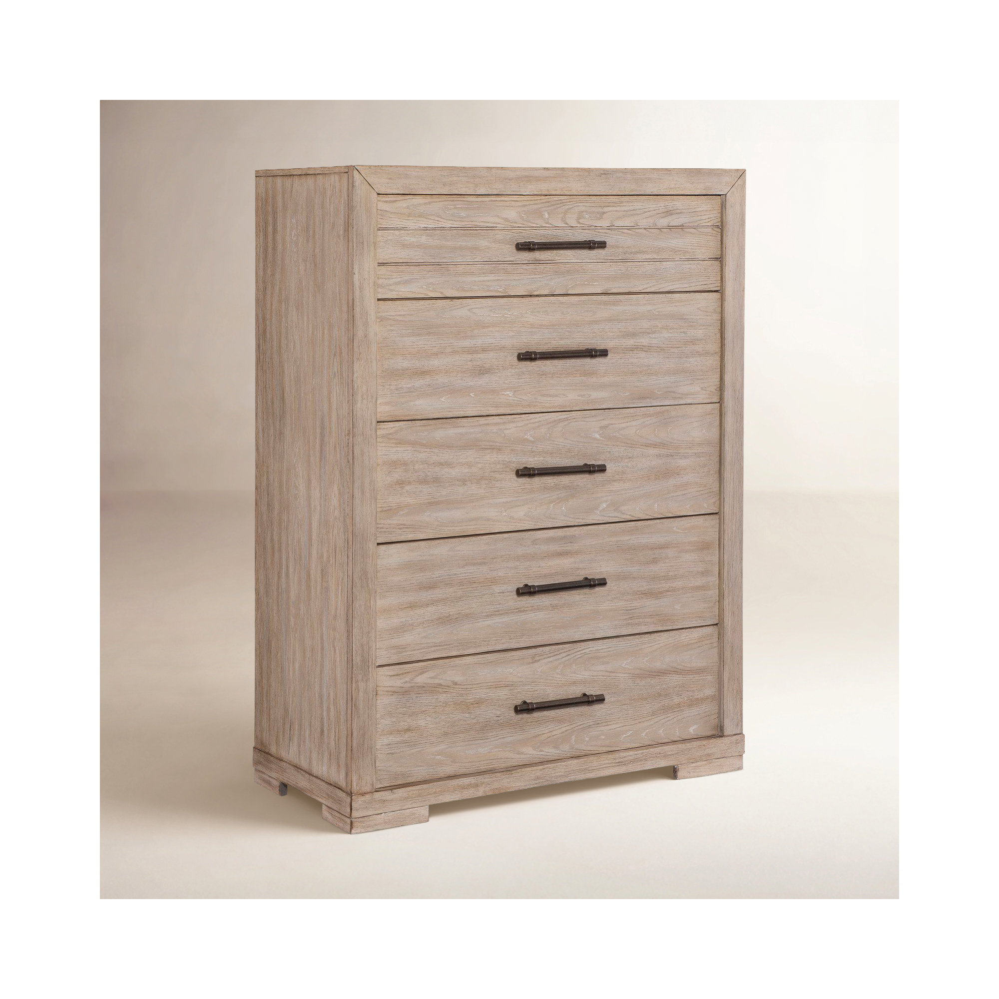 Appleton 5 Drawer 44'' W Dresser, Weathered Oak