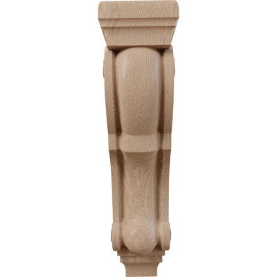9"W x 10"D x 34"H Super Jumbo Traditional Wood Corbel, Mahogany