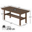 Table de salle à manger extérieure en PEHD pour 6 personnes - toutes saisons-1628893677
