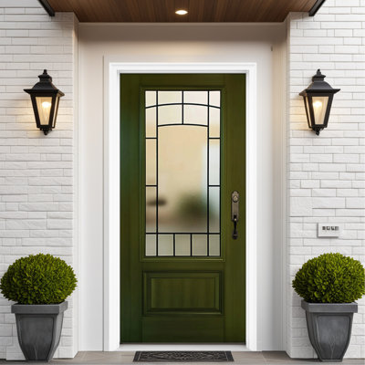 Frosted Painted Fibreglass Front Door