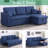 Vanyu Upholstered Tufted Sleeper Sofa With Storage Chaise & Pillows-1940583622
