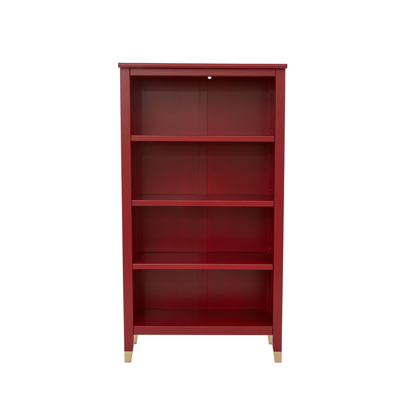 Ludwicka 127cm H x 69cm W Standard Bookcase, Red