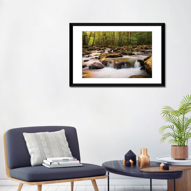«Warm Morning Light», reproduction de photo sur toile, Papier beaux-arts encadré noir, Blanc, H 24 po x l 32 po x P 1 po
