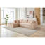 Velours côtelé modulaire minimaliste en forme de L sans os beige, méridienne confortable, siège profond pour siège de compression, chambre à coucher-121106274